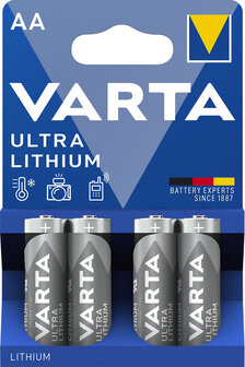 VARTA LITHIUM AA BLISTER 4 BATTERIJEN