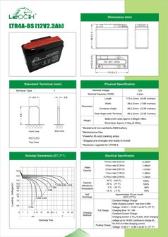 Leoch motobatterij LTR4A-BS