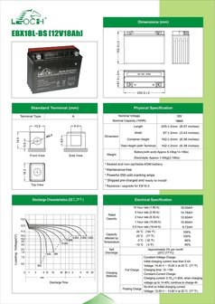 Leoch motobatterij EBX18L-BS