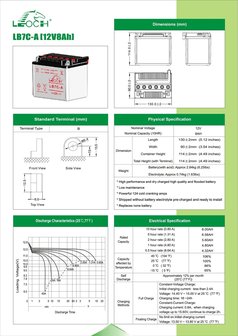 Leoch motobatterij LB7C-A