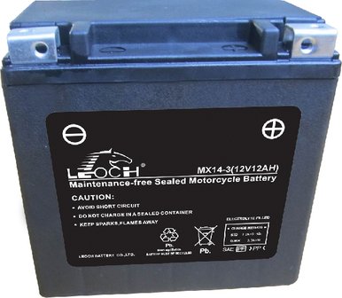 Leoch motobatterij  MX14-3 (ETX14L)