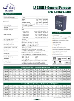 SLA BATTERIJ LEOCH 6V - 4AH