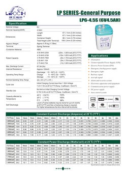 SLA BATTERIJ LEOCH 6V - 4.5AH