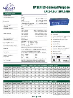 SLA BATTERIJ LEOCH 12V - 4AH