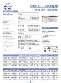 AGM BATTERIJ LEOCH 12V - 200AH