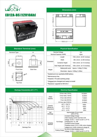 Leoch motobatterij EB12A-BS