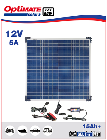 OptiMate SOLAR + 60W Solar Panel