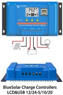 Victron 12/24V - 5A BlueSolar PWM-LCD&USB charge controller
